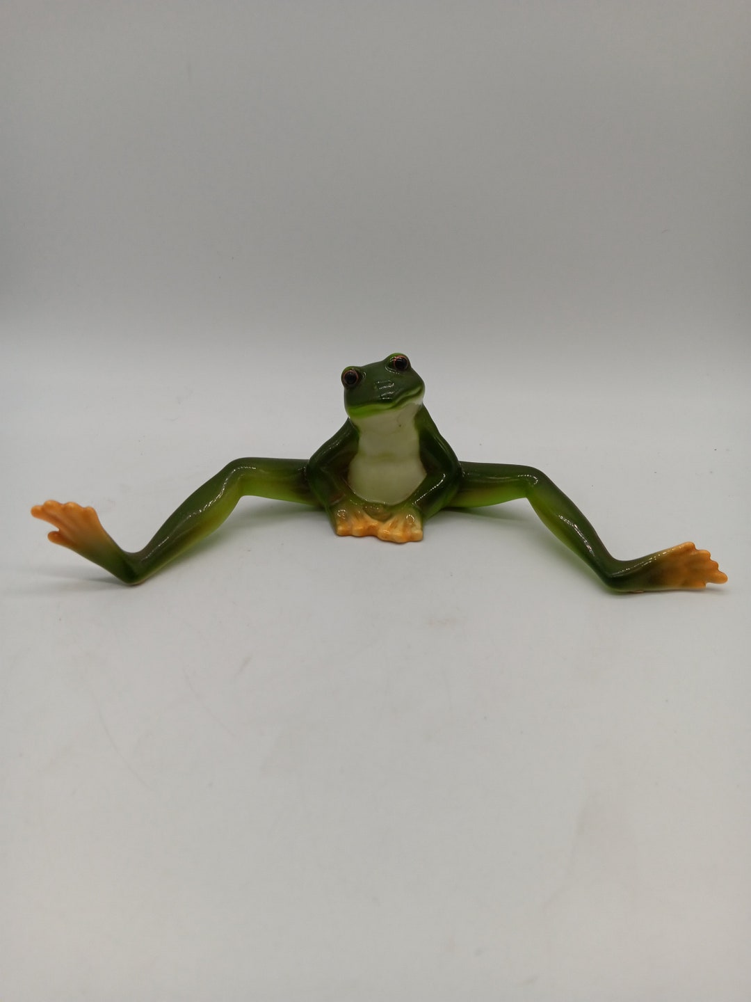 Franz Porcelain Amphibia Long Legged Frog Figurine Hand Painted Etsy