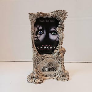 Mcfarlane Toys 90s Bride Of Chucky Monster Maniacs Horror Halloween Movie Poster village accessory.