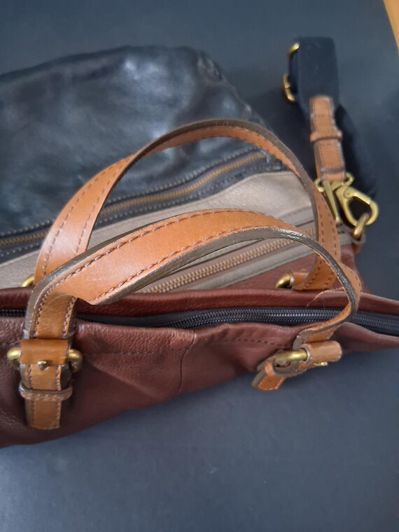 Bohemian Fossil colorblock coated leather multi-c… - image 12