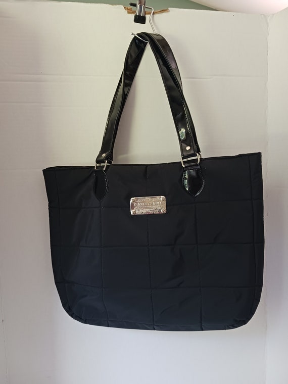 Yankee candle medium size black quilted tote bag s
