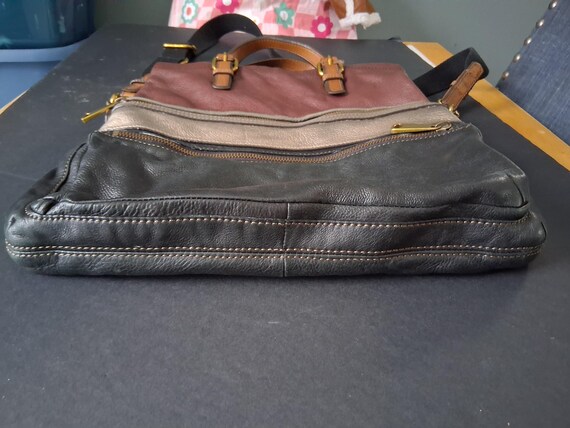 Bohemian Fossil colorblock coated leather multi-c… - image 4