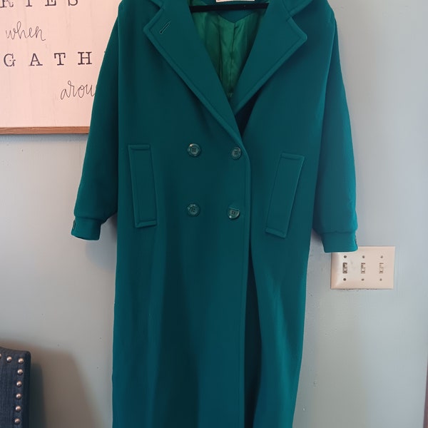 Rare Vintage Mackintosh 100% Wool USA / Long Ming Green  Peacoat Womens 10