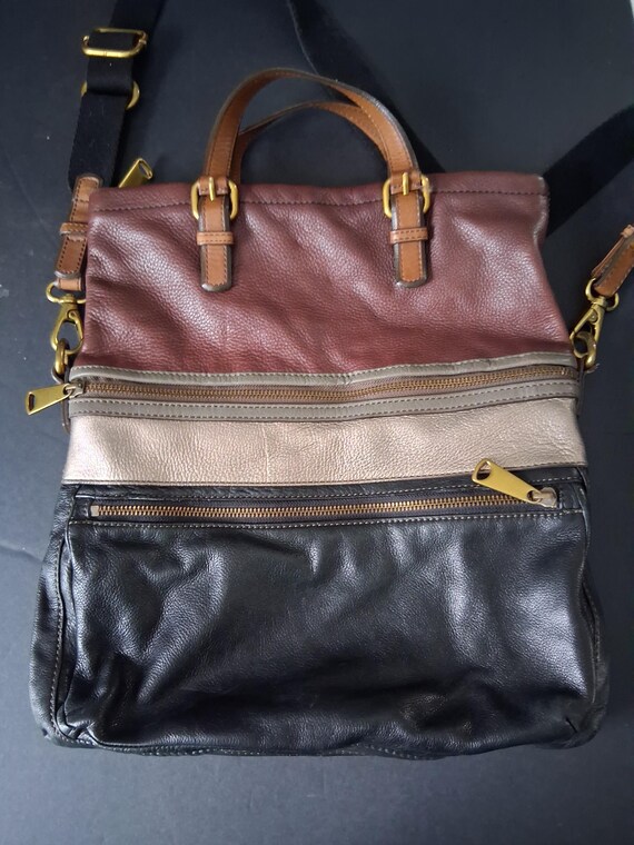 Bohemian Fossil colorblock coated leather multi-c… - image 14