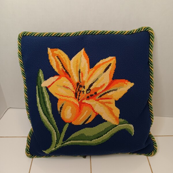 Vintage Needlepoint Pillows Etsy