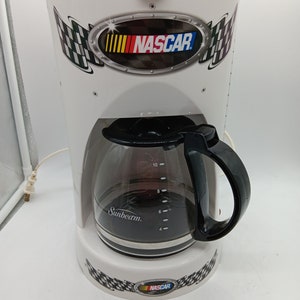 Vintage Sunbeam Nascar Racing 10 cup Collectors Series Kitchen Coffee Pot Maker