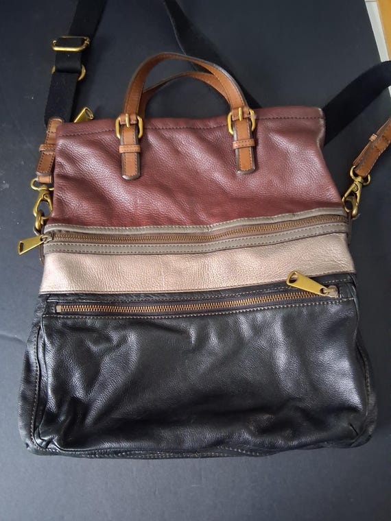 Bohemian Fossil colorblock coated leather multi-c… - image 16