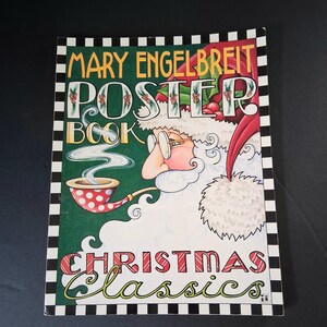 unique Vintage Mary Engelbreit Poster Book Christmas Classics 2002 with 12 Posters 11&quot; X 14&quot; complete y2k