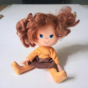 Vintage Strawberry Shortcake Friend Cindy Cinnamon 5&quot; Doll Lanard Toy 80s