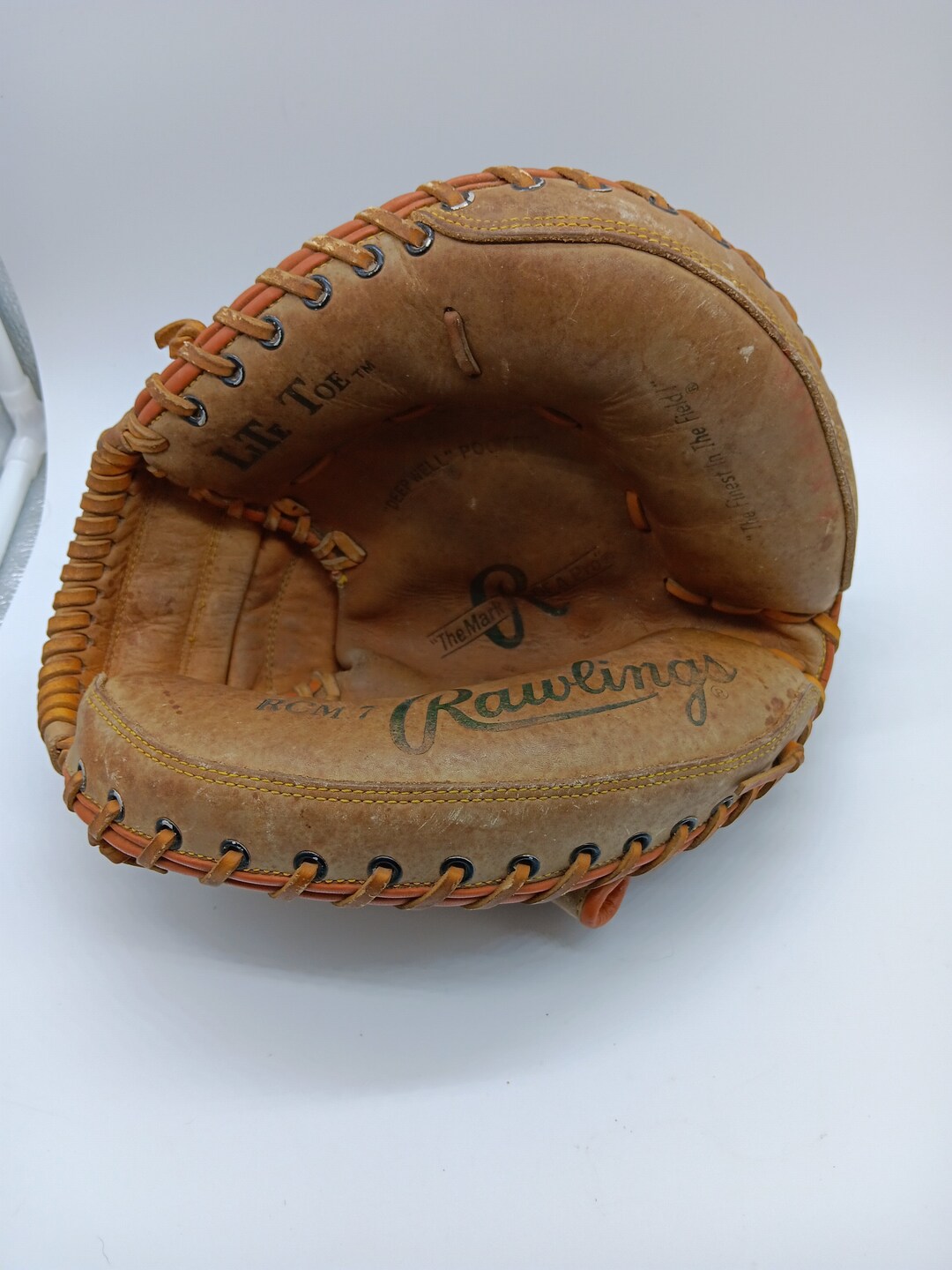 Vintage Rawlings RCM 7 Lite Toe RHT Catchers Mitt Sports Etsy