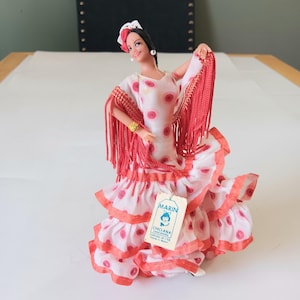 Vintage Marin Chiclana Spanish Dancing 7&quot; Hispanic Doll Figure Spain 1960s