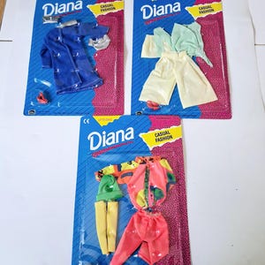 HTF 3 New 90s Diana Barbie Doll Clothing / shoes Outfit Toy Lot Casual Fashion