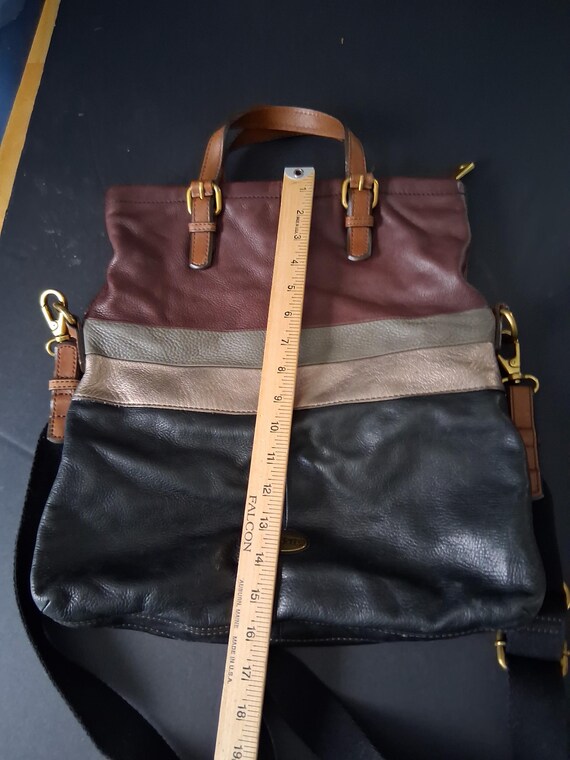 Bohemian Fossil colorblock coated leather multi-c… - image 11