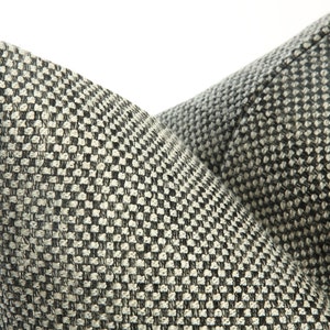 Black and White Basketweave Woven Pillow Cover,Natural Linen Textured Thick Fabric,Black and White Plaid Pillow,Halloween Gift,Tartan Pillow