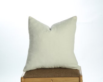 White Linen Throw Pillow Cover,Linen Decorative Cushion Case,Textured Cushion Cover,Euro Sham All Size,Linen Pillowcase,Halloween Gift,20x20