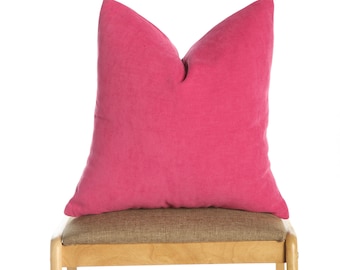 Magenta Chenille Kissenbezug,Pink Dekokissen,Pink Euro Sham Kissenbezug,dekorativer Kissenbezug,Wohnkissenbezug,Halloween Geschenk,20x20