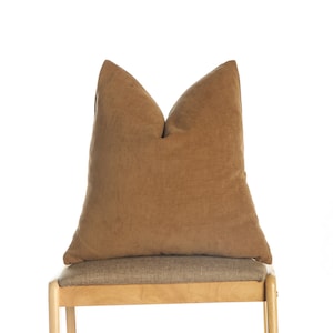 Camel Chenille Pillow Cover,Camel Soft Thick Throw Pillow,Textured Pillow Cover, Brown EuroSham,Decorative Pillowcase,Housewarming Gift