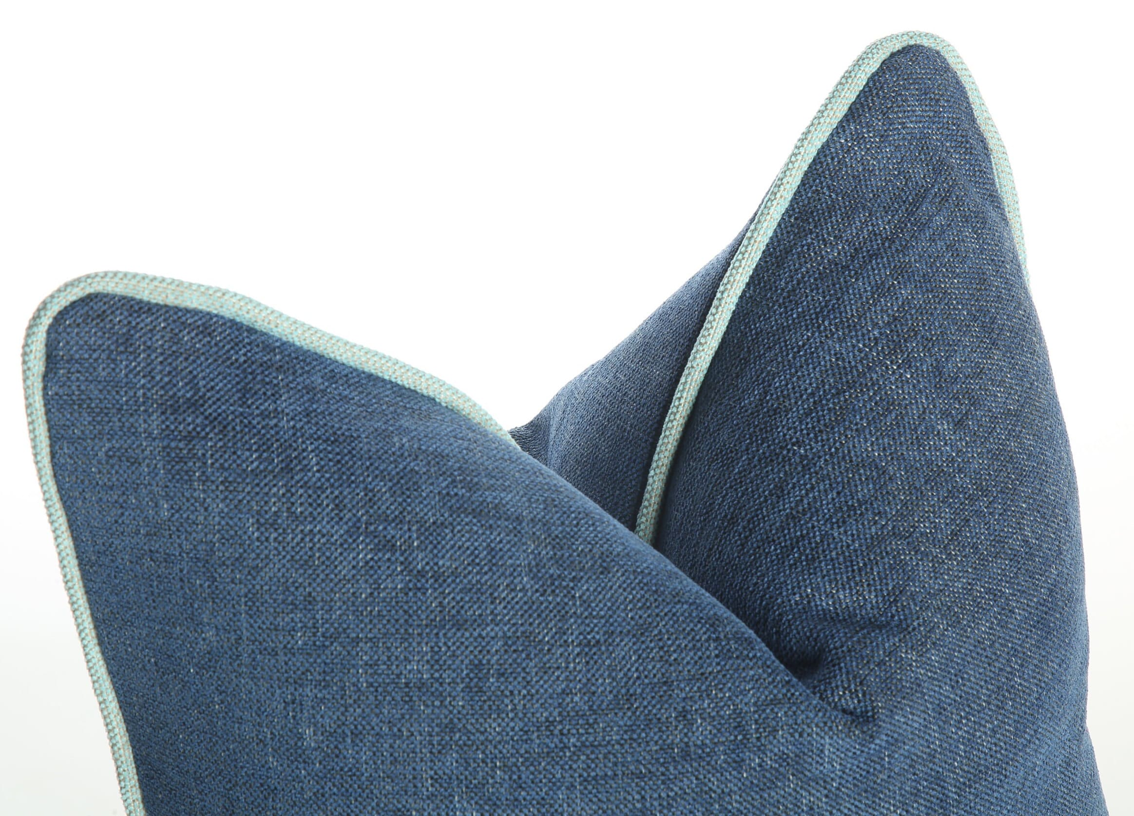 Blue Linen Pillow with Blue Pipping,Linen Throw Pillows,Pipping Pillowcase,Blue Pillowcase,Housewarming Gift,Halloween Gift,Luxury Linen