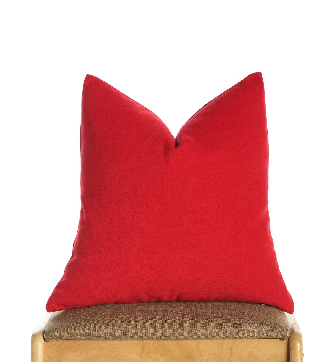 Red Chenille Pillow Cover,vivid Red Throw Pillow,red Euro Sham Cover