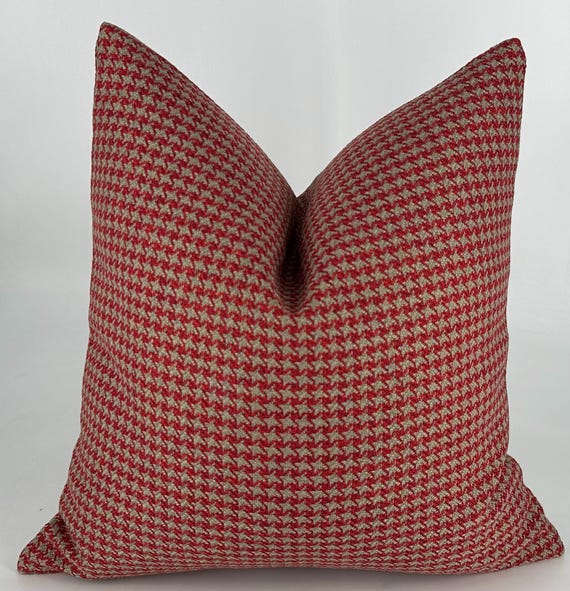 Pillowcases Red Gray Pillows Red And Gray Houndstooth