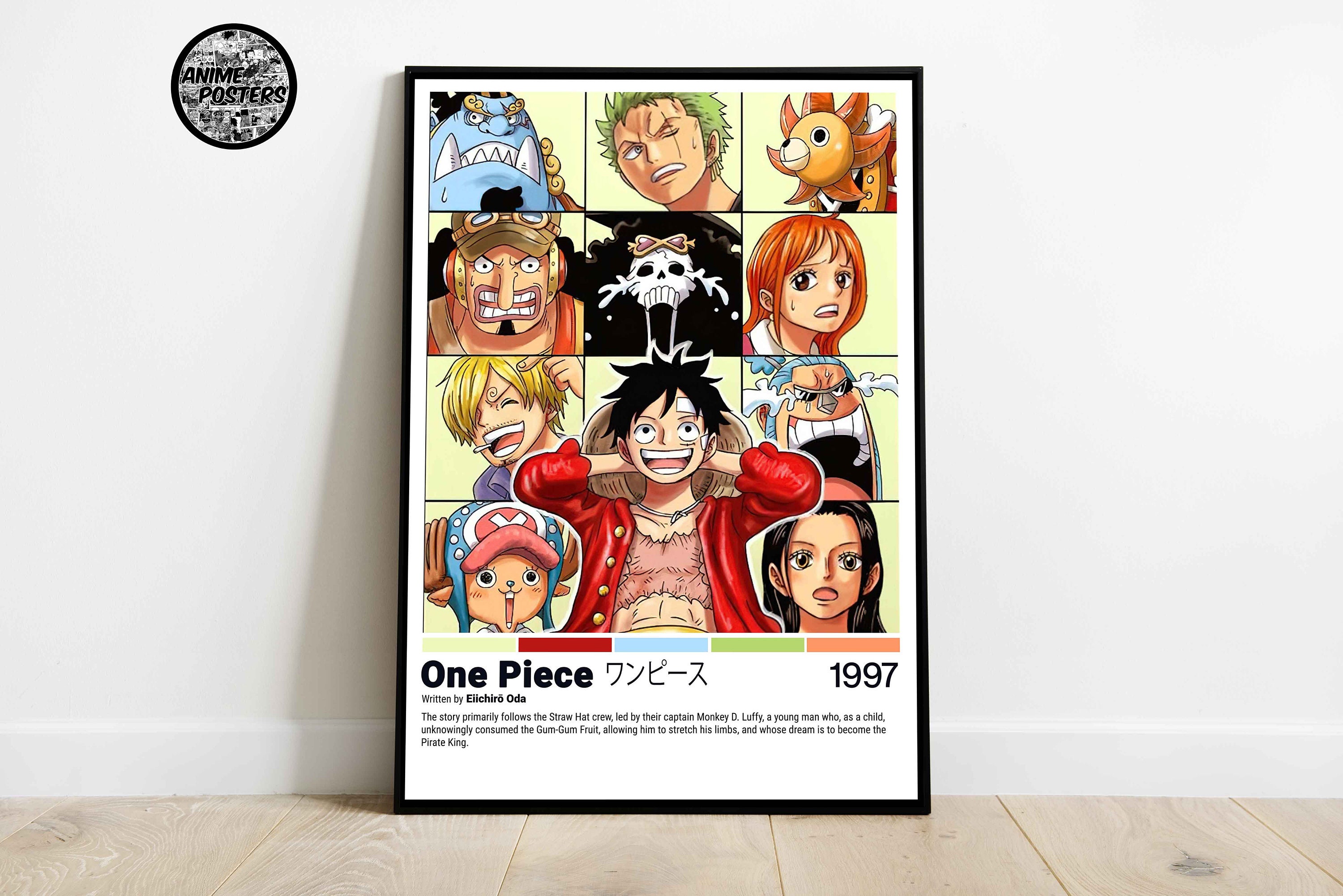 Rare One Piece inspired Monkey D Luffy on Fire Poster