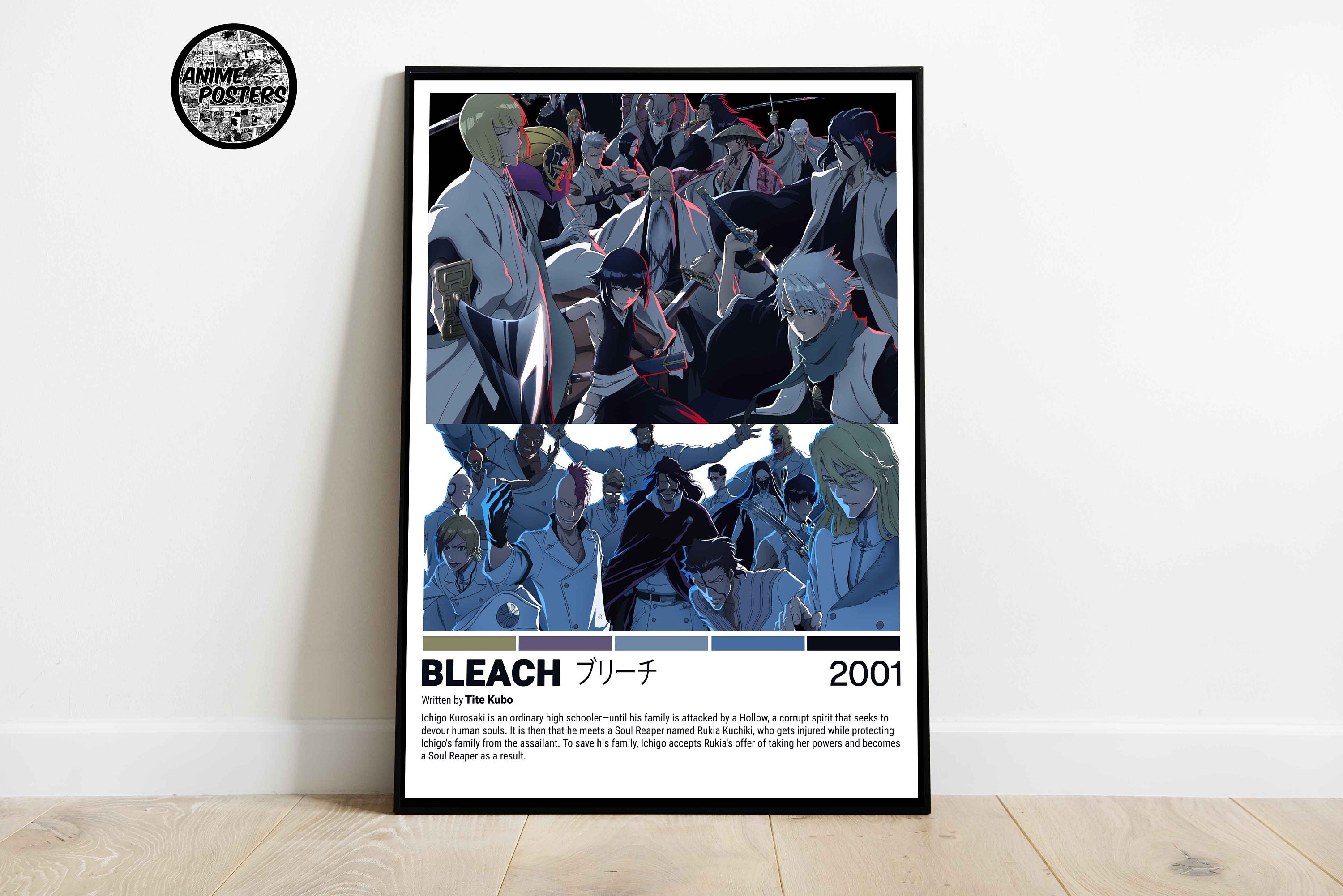  POSTER STOP ONLINE Bleach - Manga Anime TV Show Poster Print  (Group - Chained) (Size 24 x 36) (Clear Poster Hanger) : Office Products