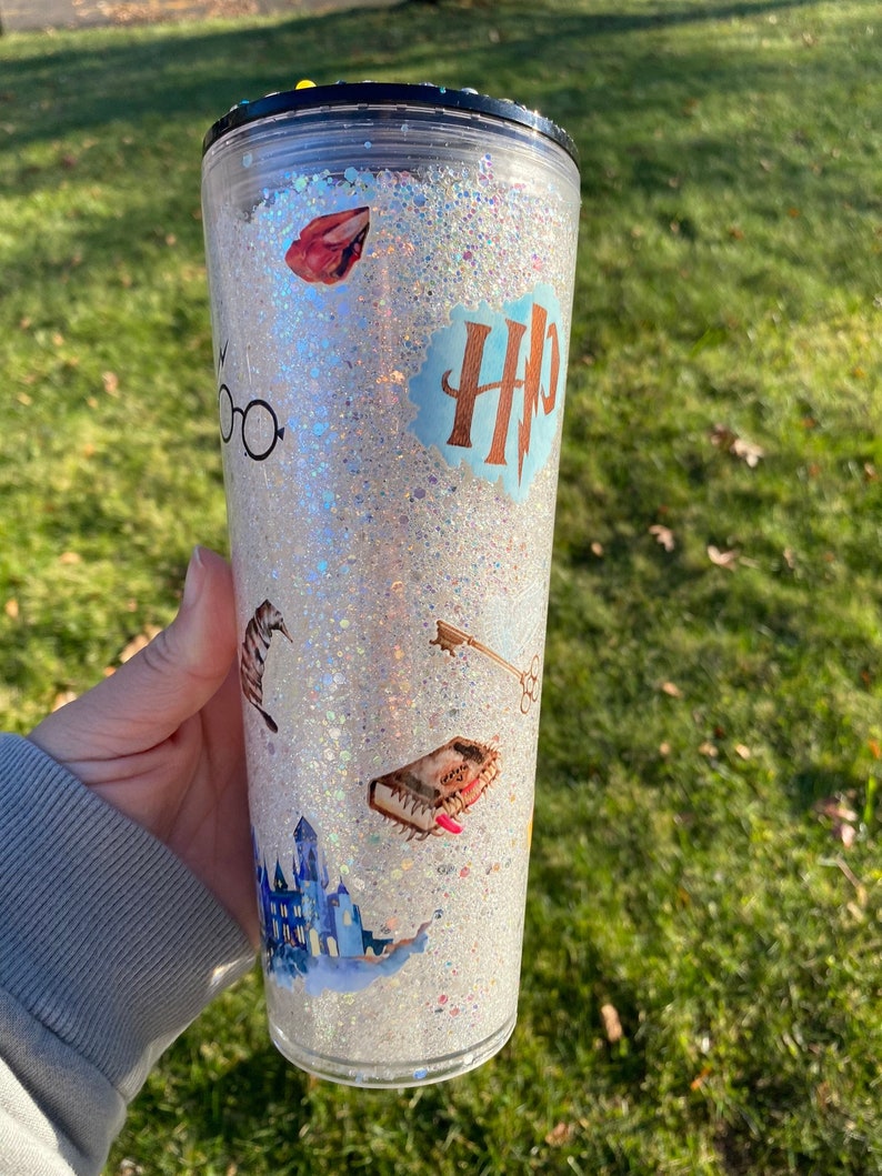 Harry Potter Inspired Snow Globe Tumbler Custom Tumbler Snow Globe