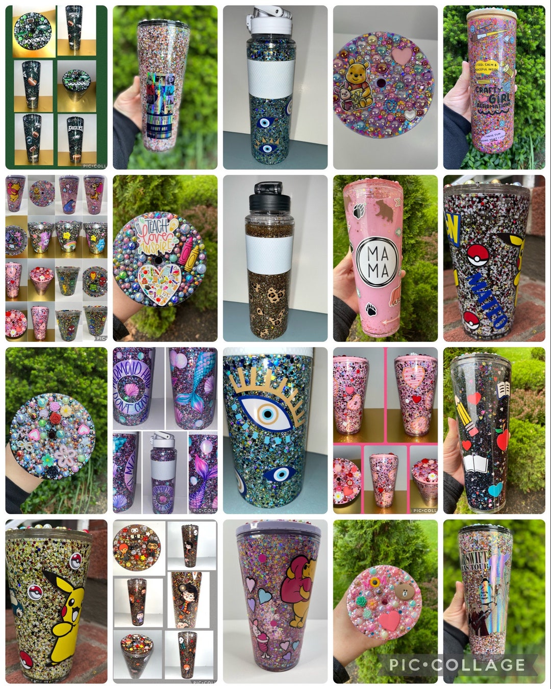 Create Your Own ACRYLIC Snow Globe Tumbler Custom Tumbler Snow Globe