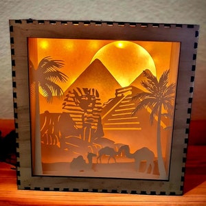 Fichier lightbox pyramide, Egypte, sphynx, shadowbox