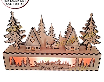 DXF Christmas laser cutting file