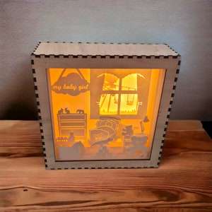 Fichier lightbox bébé enfant girl boy shadowbox