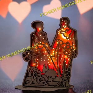 Fichier coupe laser DXF couple maries laser