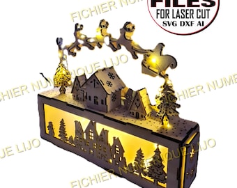 Christmas decoration file, laser-cut DXF Christmas