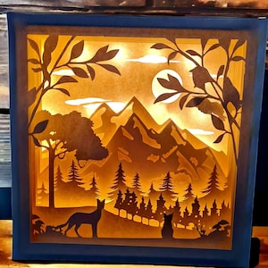 Fichier lightbox nature, foret, montagne, animaux, shadowbox