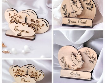 Wedding wooden place marker