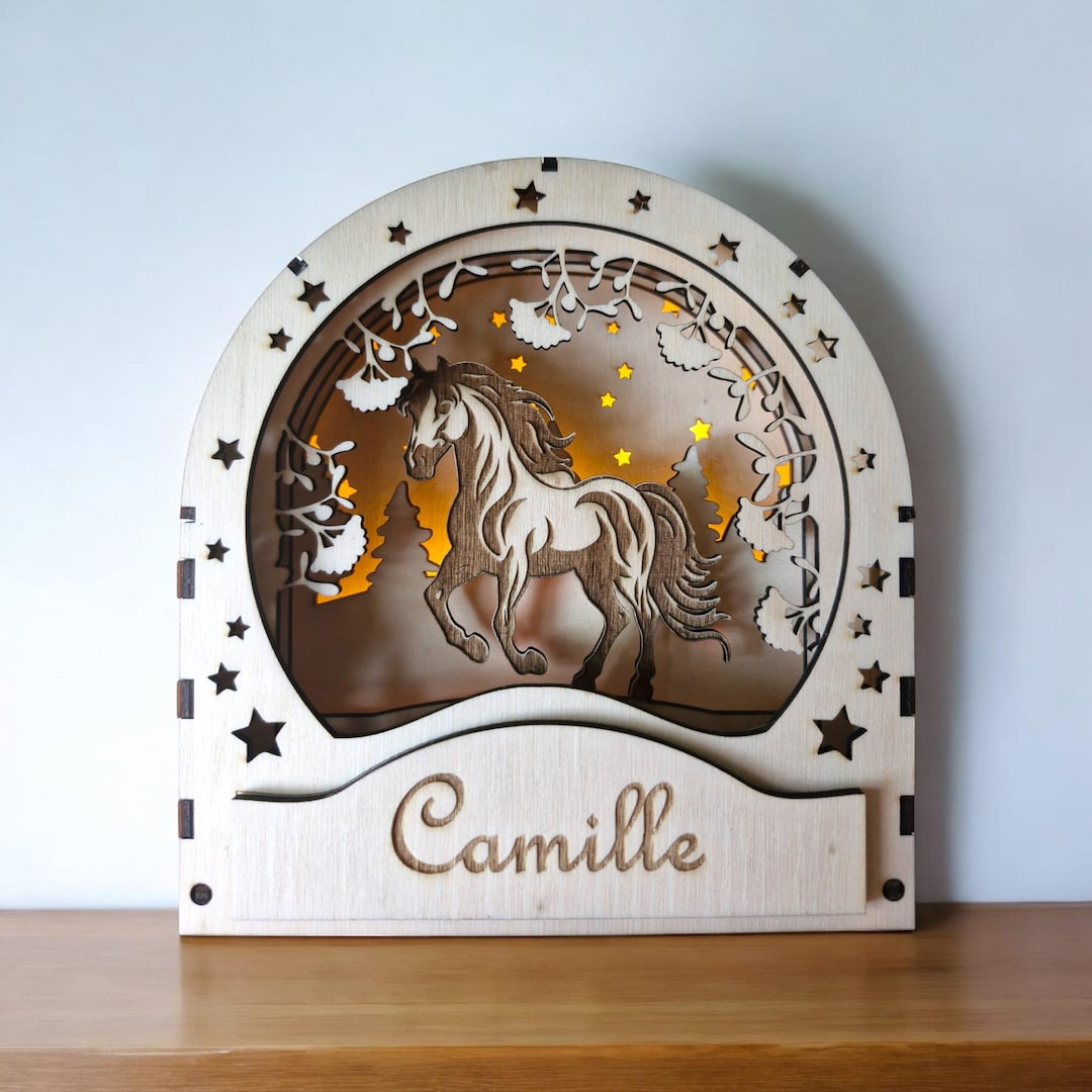 Donkey Light Box Wooden Horse Lightbox - Customizable Light Box - Etsy