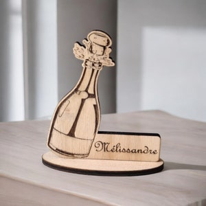 Aanpasbare plaatsmarkering voor houten flessen