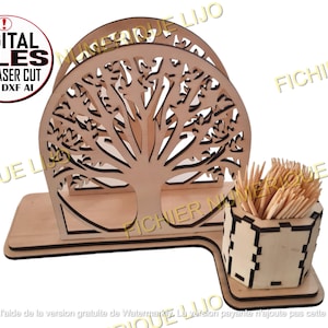 Fichier coupe laser DXF Porte serviettes de table