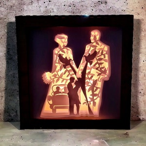 Fichier lightbox mariage couple shadowbox