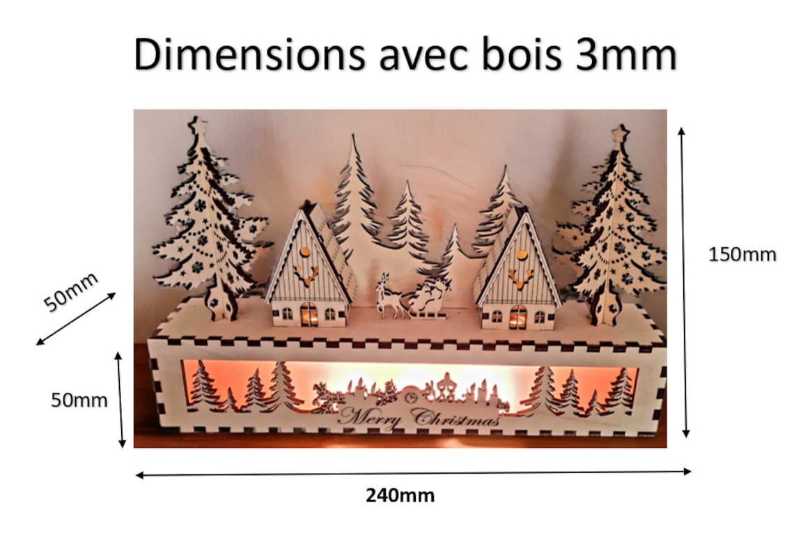 Fichier coupe laser DXF Noël laser - Etsy France