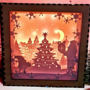 Fichier lightbox Noël, sapin, village