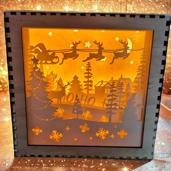 Christmas lightbox file, fir tree Christmas lightbox file, fir tree