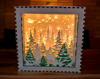Christmas lightbox file, shadowbox