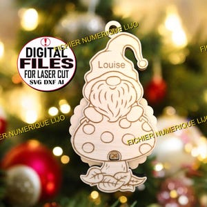 Fichier gnome compte à rebours 24 jours décompte DXF SVG Noel