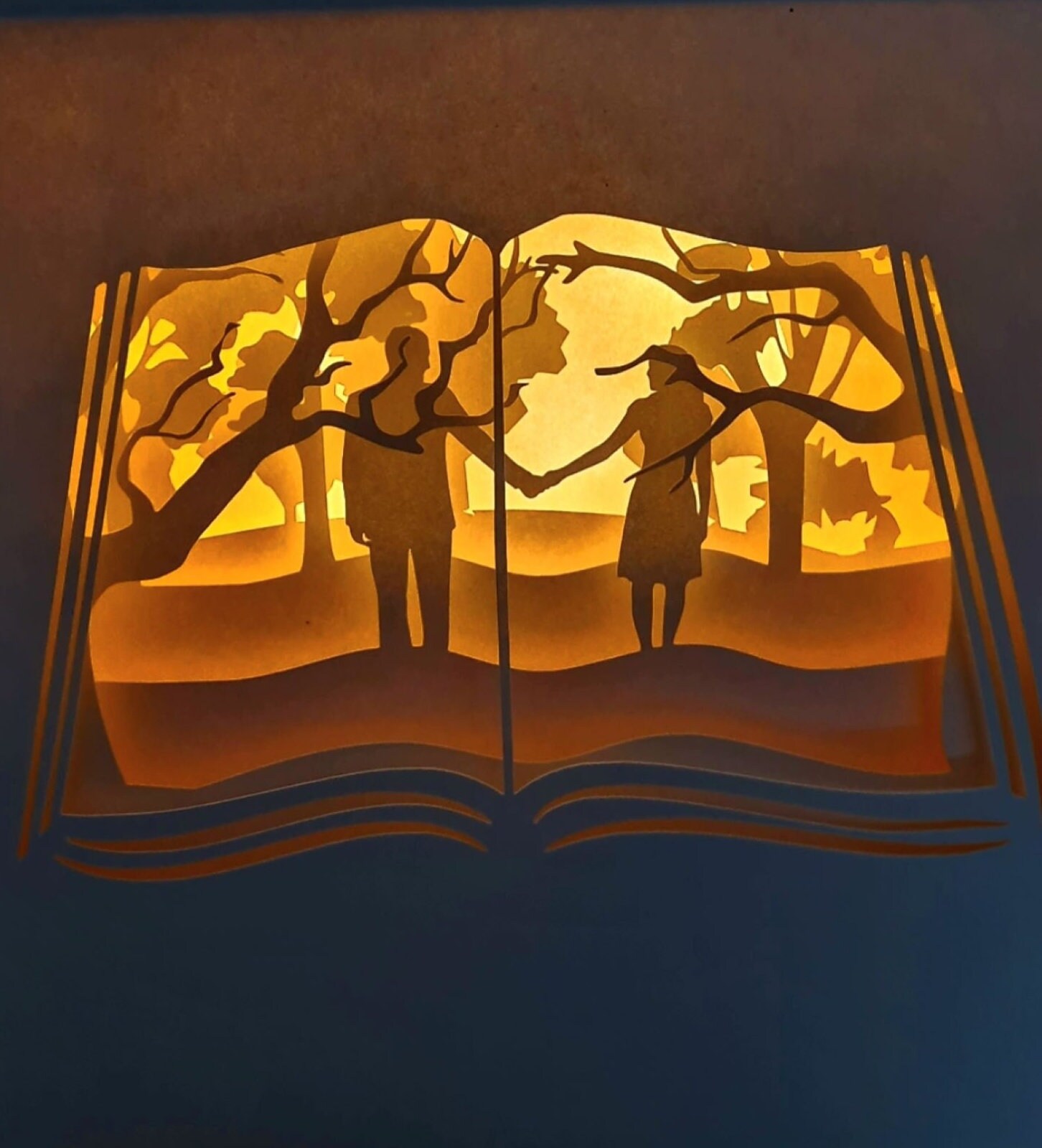 Lightbox file book, book, shadowbox