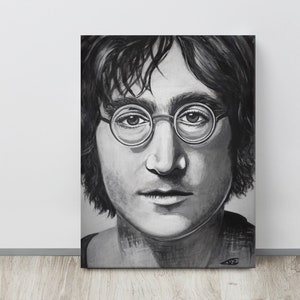 Artistic Thin canvas John lennon portrait collection, Contemporary art, Beatles wallart, Canva art