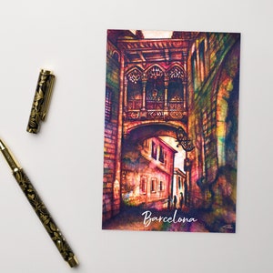 Postkarte Barcelona Qualitätsdruck meines Originals, Barcelona Travel