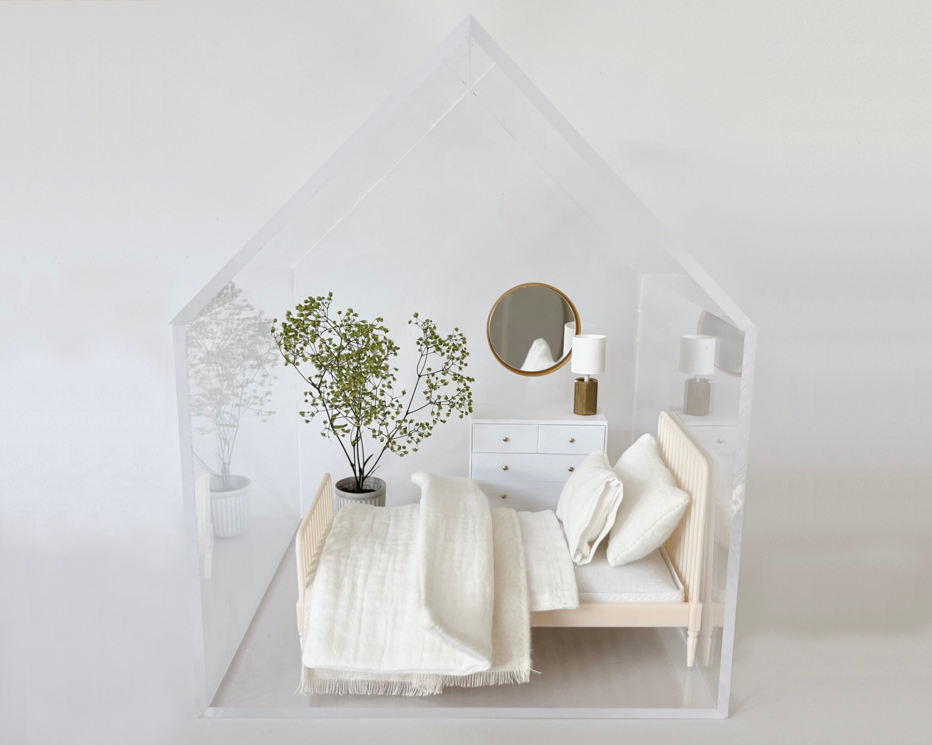 JOLAU Lit De Maison De Poupée 1: 12 Lit De Maison De Poupée En Bois Maison De Poupee Lit De Princesse Mini Lit Modele De Lit Amz JOLAU Lit De Maison De Poupée 1: 12 Lit De Maison De Poupée En Bois Maison De Poupee Lit De Princesse Mini Lit Modele De Lit Amz