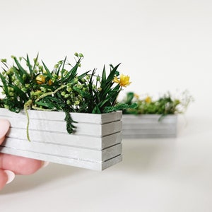 Poppenhuisbakken: set van 2: miniatuurpotplanten voor poppenhuisdecor, hal en kas
