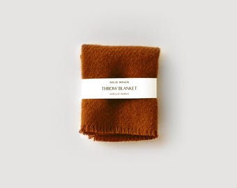 Cozy Dollhouse Woven Throw Blanket – 1:12 Scale Miniature Decor Accessory in Terra Cotta