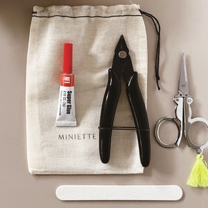 Miniature Crafting Tool Set | All the basic supplies needed to get started in DIY dollhouse miniature making and crafting. Curated specifically for 3D printed model kits, this collection is the perfect addition to Miniette Miniature Kits.